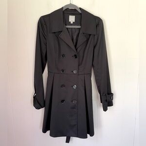 Halogen Black Belted Peacoat Jacket ~ Pockets, Button Closure ~ Women’s Size S